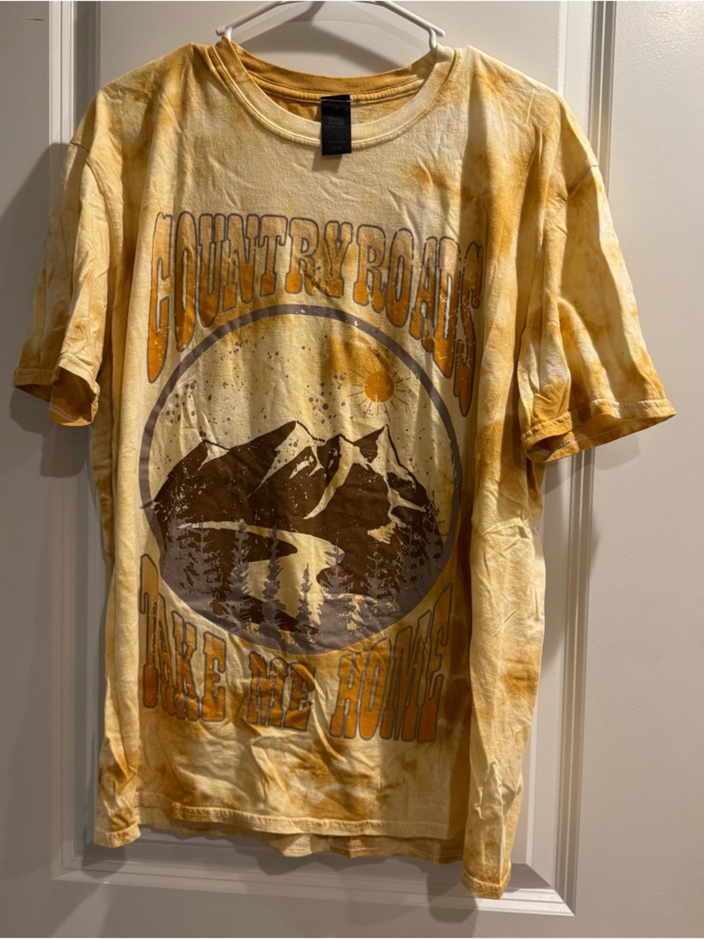 Sweet Claire Yellow Tie-Dye 'Country Roads' Graphic Tee